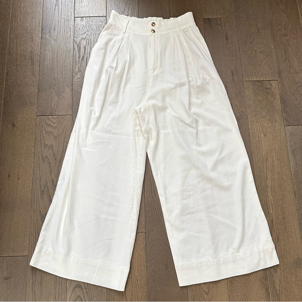 White Wide-Leg Pants